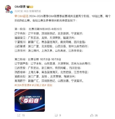2026至2027赛季CBA什么时候开始?赛程安排与看点前瞻 2026至2027赛季CBA什么时候开始?赛程安排与看点前瞻